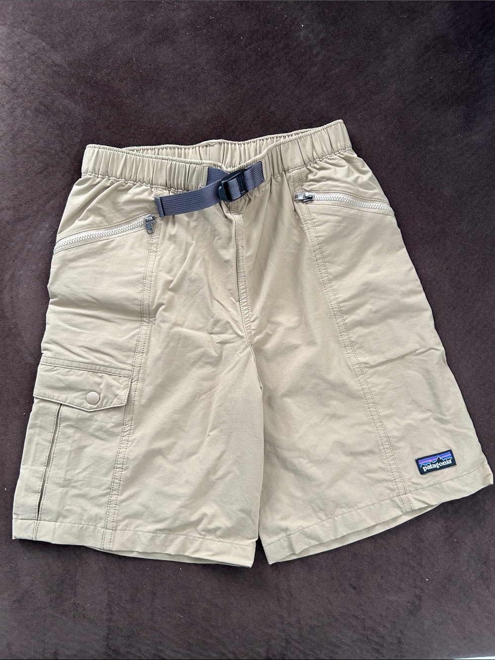 Patagonia Boys’ Tan Outdoor Cargo Shorts size L 12 years